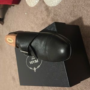 Prada/ Saffiano Monkstrap Loafers/ Nero/ 8.5